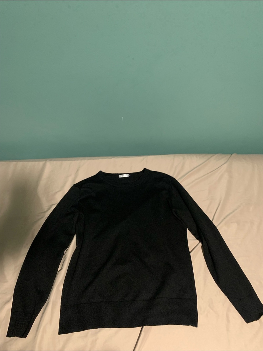 COOFANDY Men’s Black Crewneck Sweater Size Medium